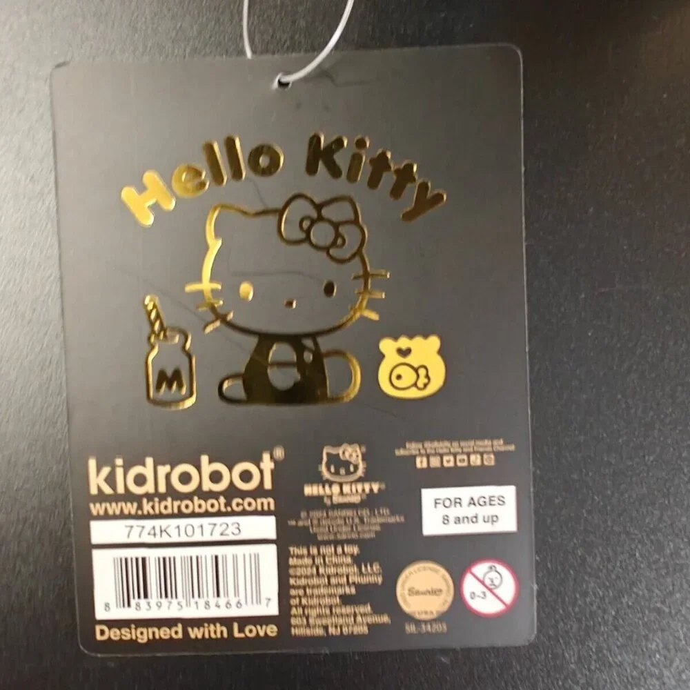 KidRobot Sanrio Collab Hello Kitty Premium 13" Plush (Black and Gold) NEW! - Picture 8 of 8